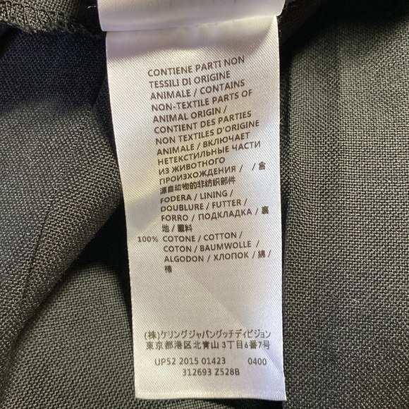 Gucci Uniform Trousers Black Wool Mohair SZ 44 NEW - Picture 12 of 15